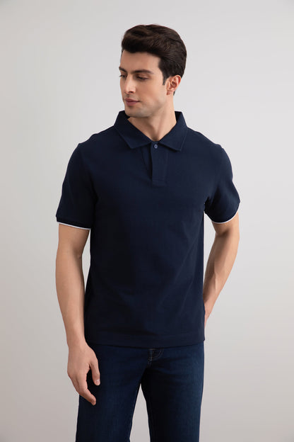Navy Cruise Open Polo Shirt