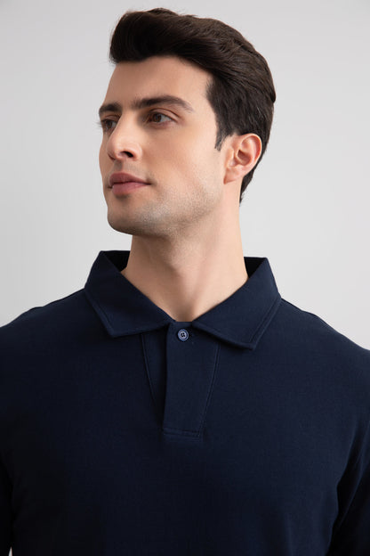 Navy Cruise Open Polo Shirt