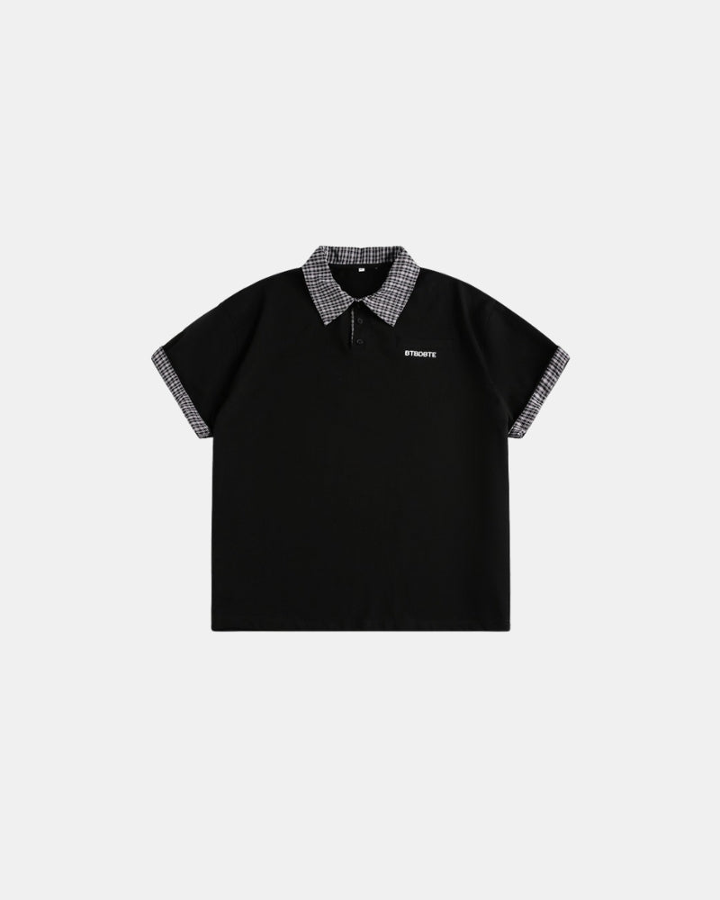 Double Contrast Collar Polo Shirt