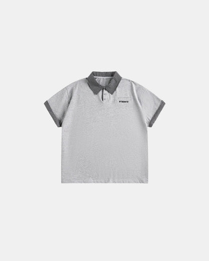 Double Contrast Collar Polo Shirt